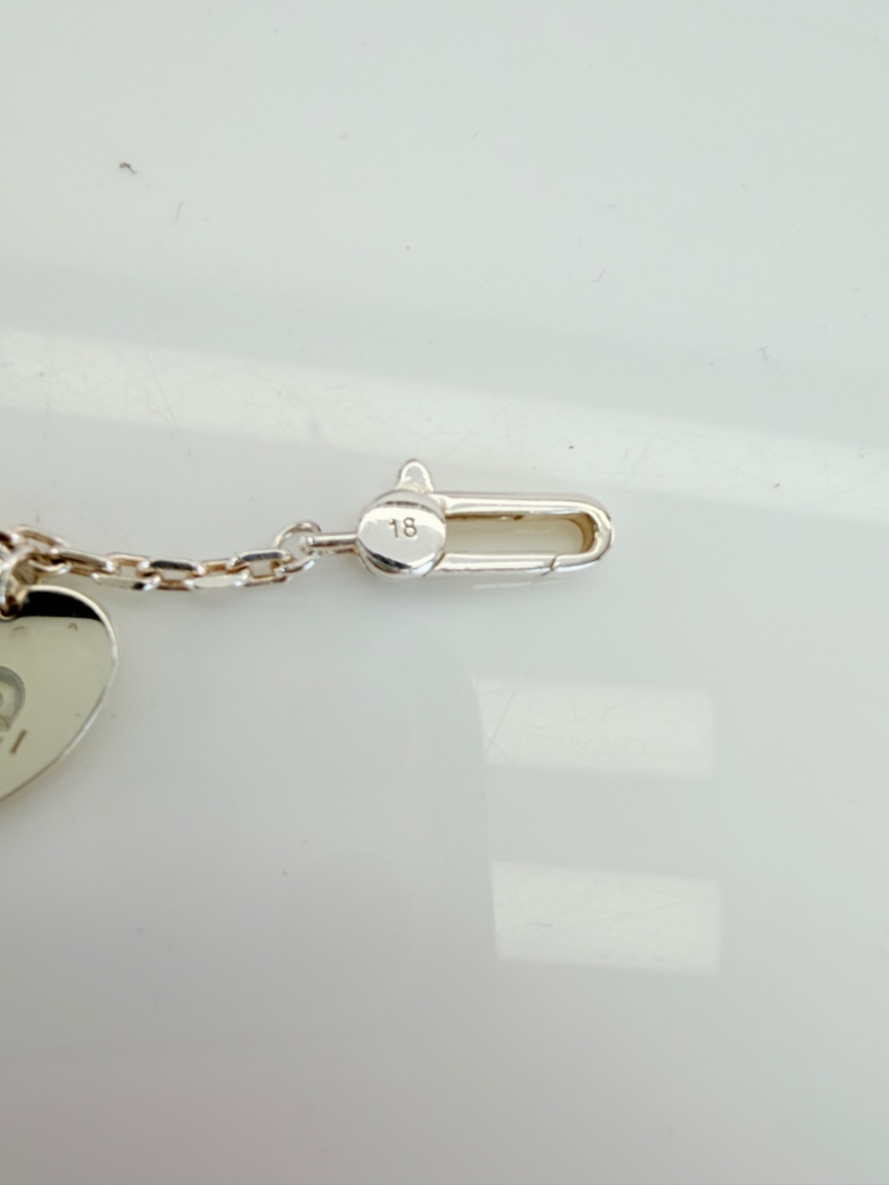 Gucci Trademark Heart Charm Sterling Silver Bracelet - Picture 11 of 12